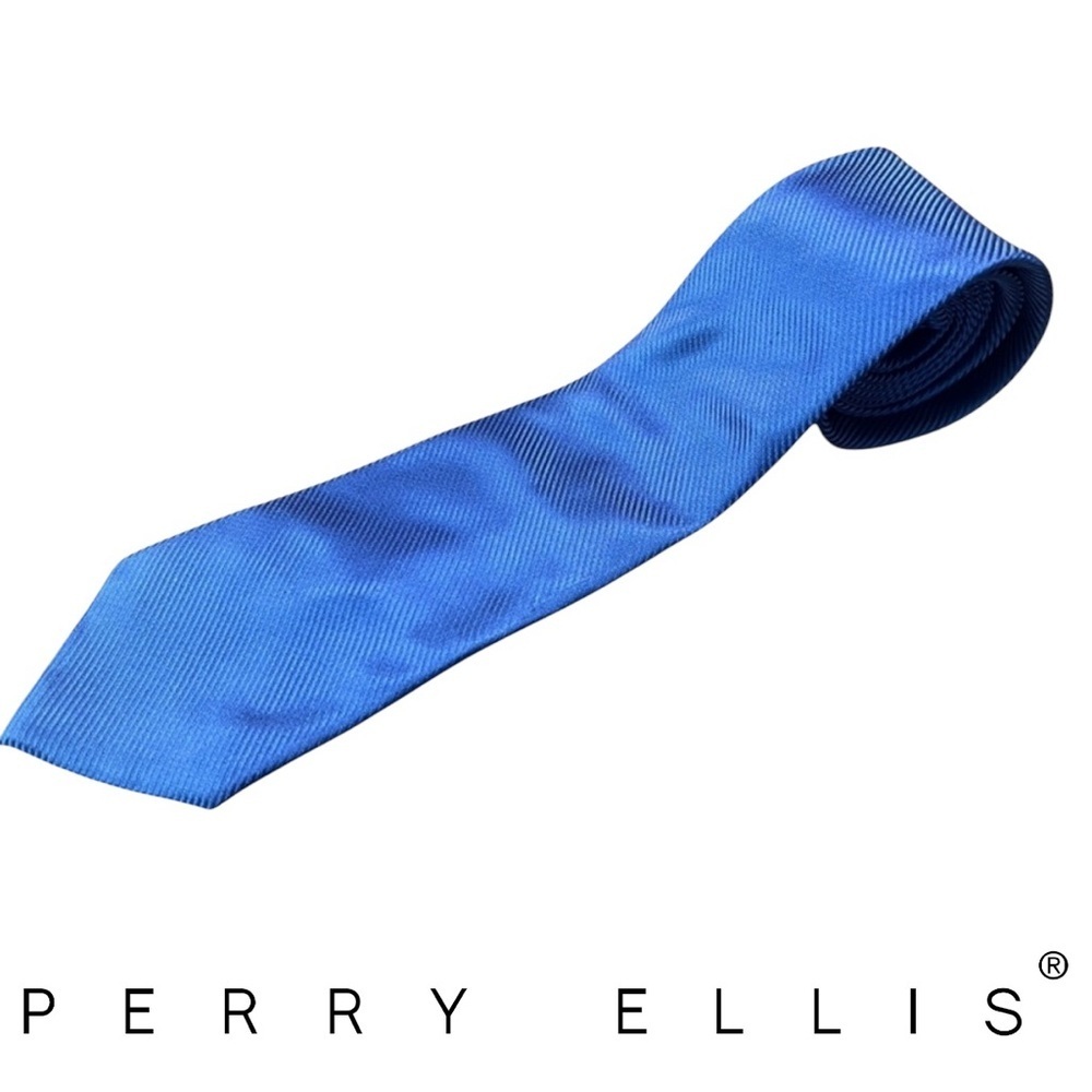 Perry Ellis Men's Blue Silk Tie